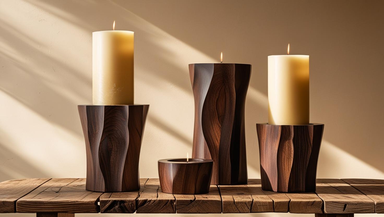 Designer Pillar Candle Holders – Sculpted Luxury by N I CREATIONS™