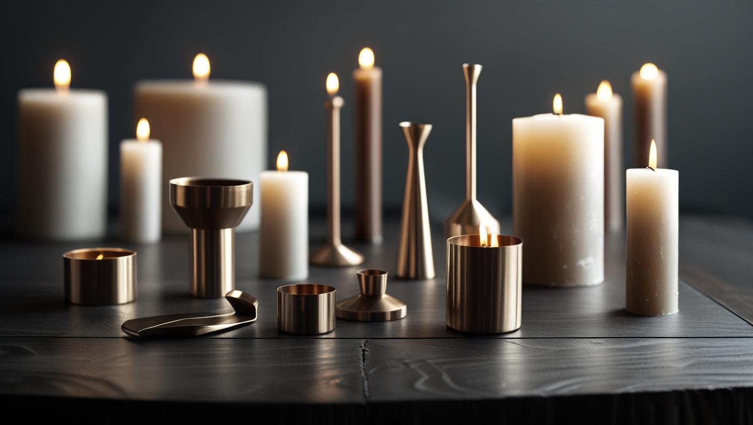 Elegant candle snuffers and wick trimmers – premium tools for candles by N I CREATIONS