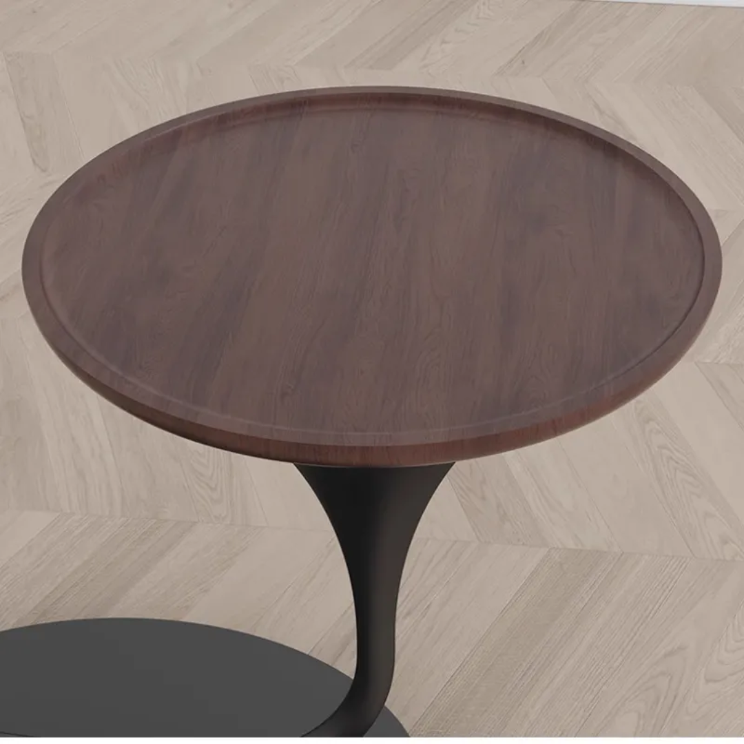 Modern Smart Wood & Metal Standing Floor Lamp with Table – Fabric Shade | Bedroom & Living Room Side Table Lamp