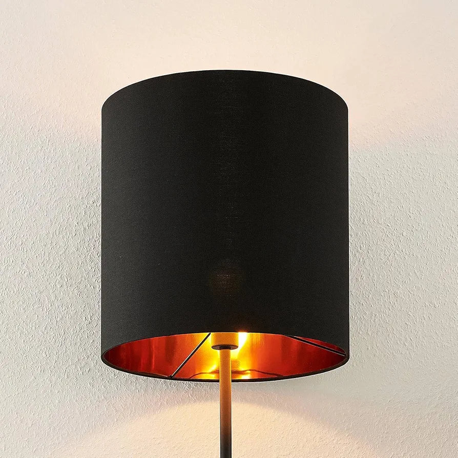 Floor Lamp (Modern) in Black Textile (1 Bulb, E27) - Floor Lamp, Floor Lamp, Living Room Lamp