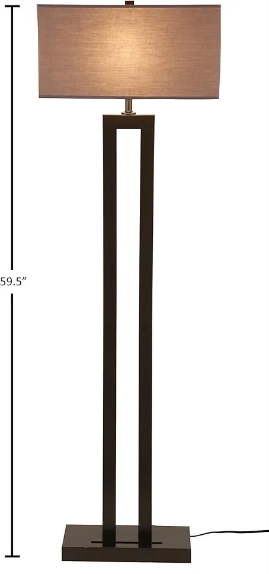 Modern Metal Cut-Out Living Room Standing Floor Lamp with Light Bulb Earth Tone Shade