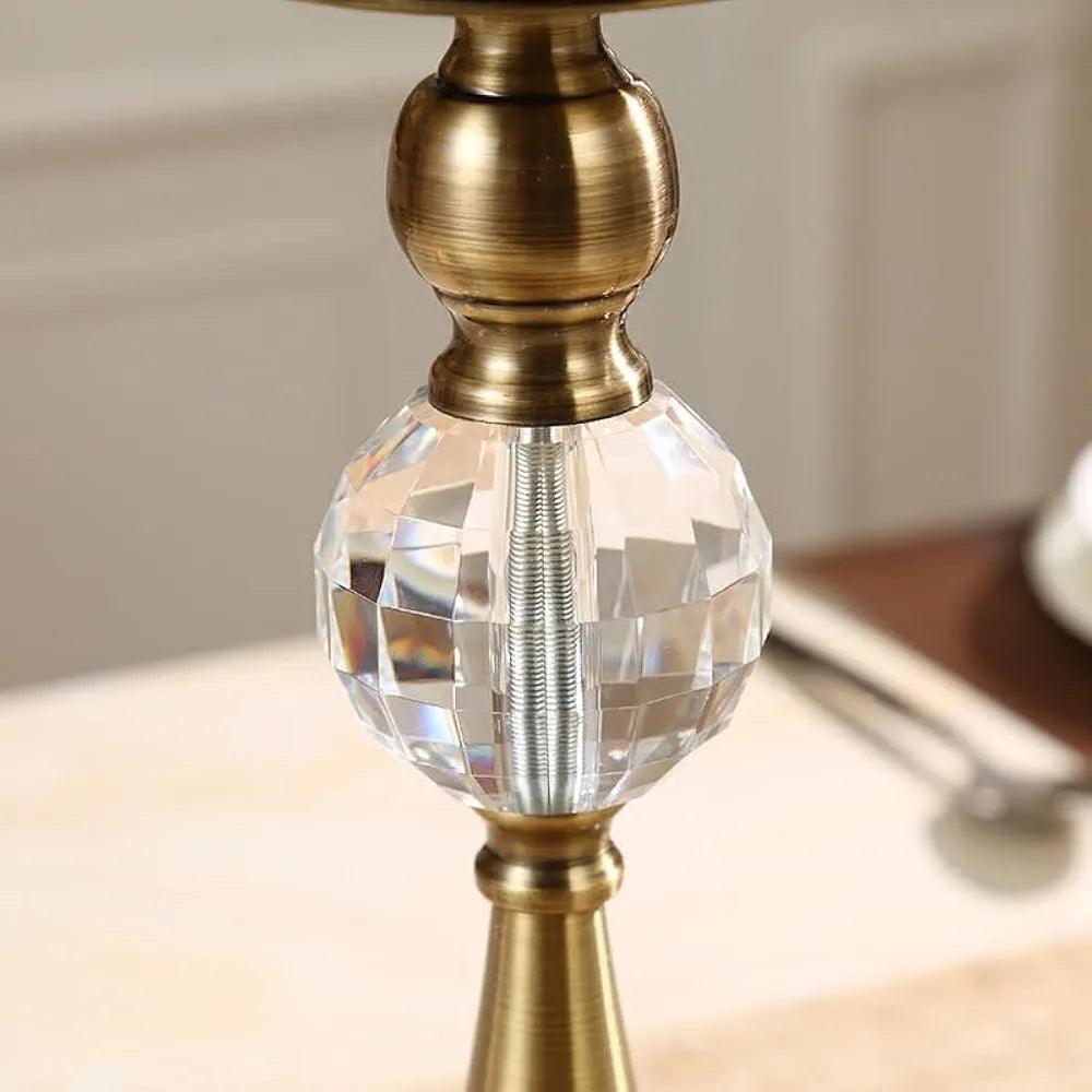 Elegant brass candle holder with crystal accents for stylish home decor