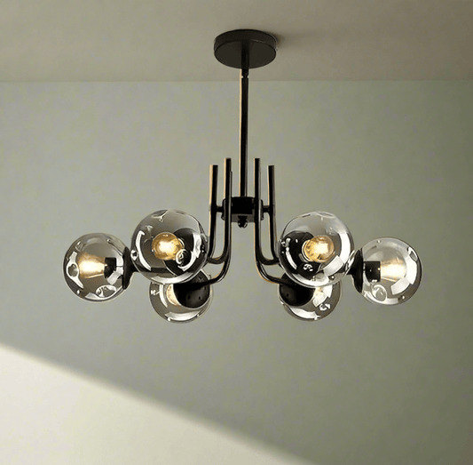 Stylish N I CREATIONS chandelier pendant lamp ceiling with glass globes for modern home decor
