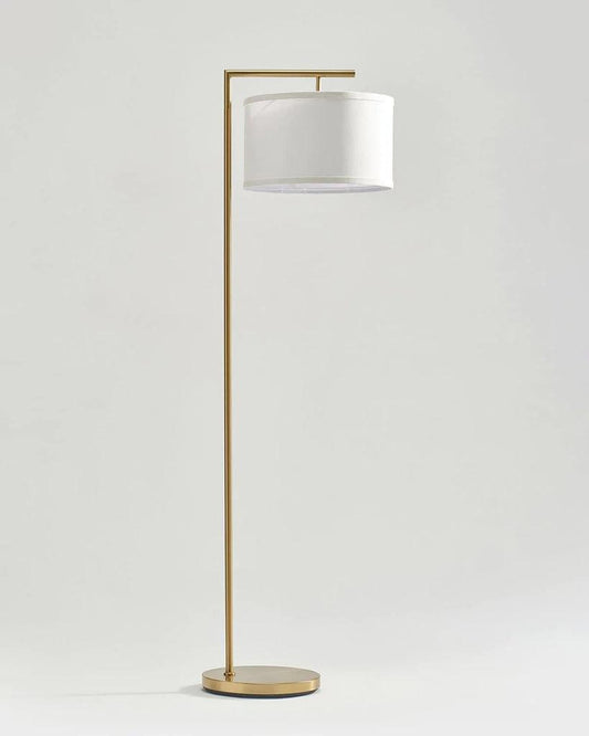 Golden Elegance floor lamp on white background with gold finish