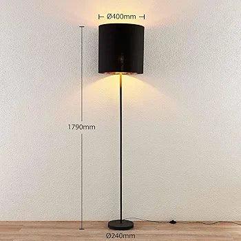 N I CREATIONS Floor Lamp standing with a sleek black shade and elegant design for modern home decor