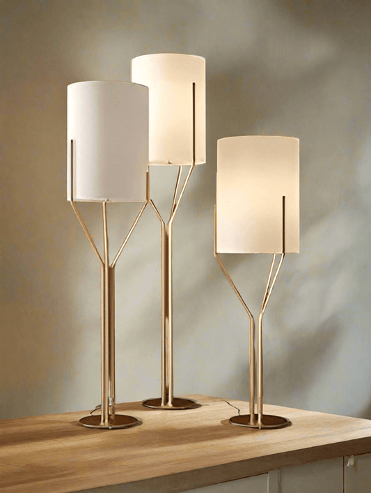 N I CREATIONS Standing floor lamp trio with modern design and sleek metal bases for stylish home decor