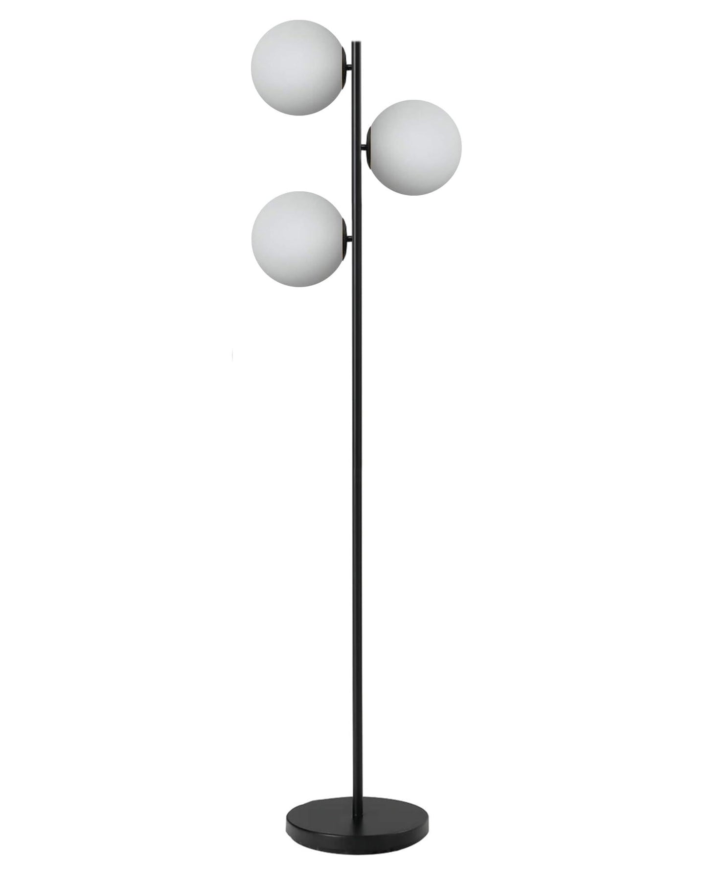 N I CREATIONS modern floor lamp standing with three globe shades for stylish home decor