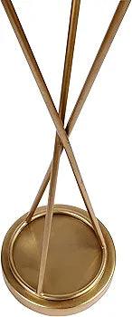 Close-up of gold-plated metal finish on Sybils orb floor lamp, showcasing quality craftsmanship and luxurious tone