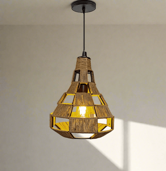 Stylish N I CREATIONS lamp shade made of woven material, perfect for home decor enhancement
