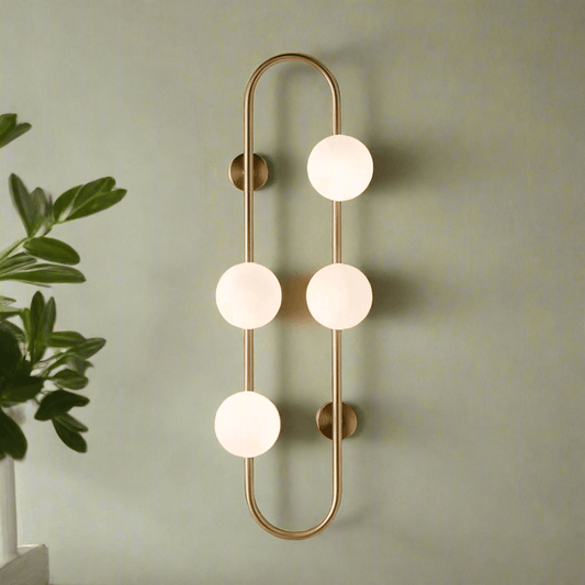 N I CREATIONS Modern Wall Lamp Light with Four Globe Shades for Stylish Home Decor