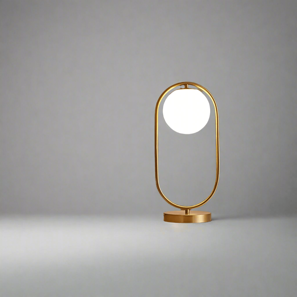 Elegant night table lamp by N I CREATIONS with a minimalist design and warm glow for modern home decor