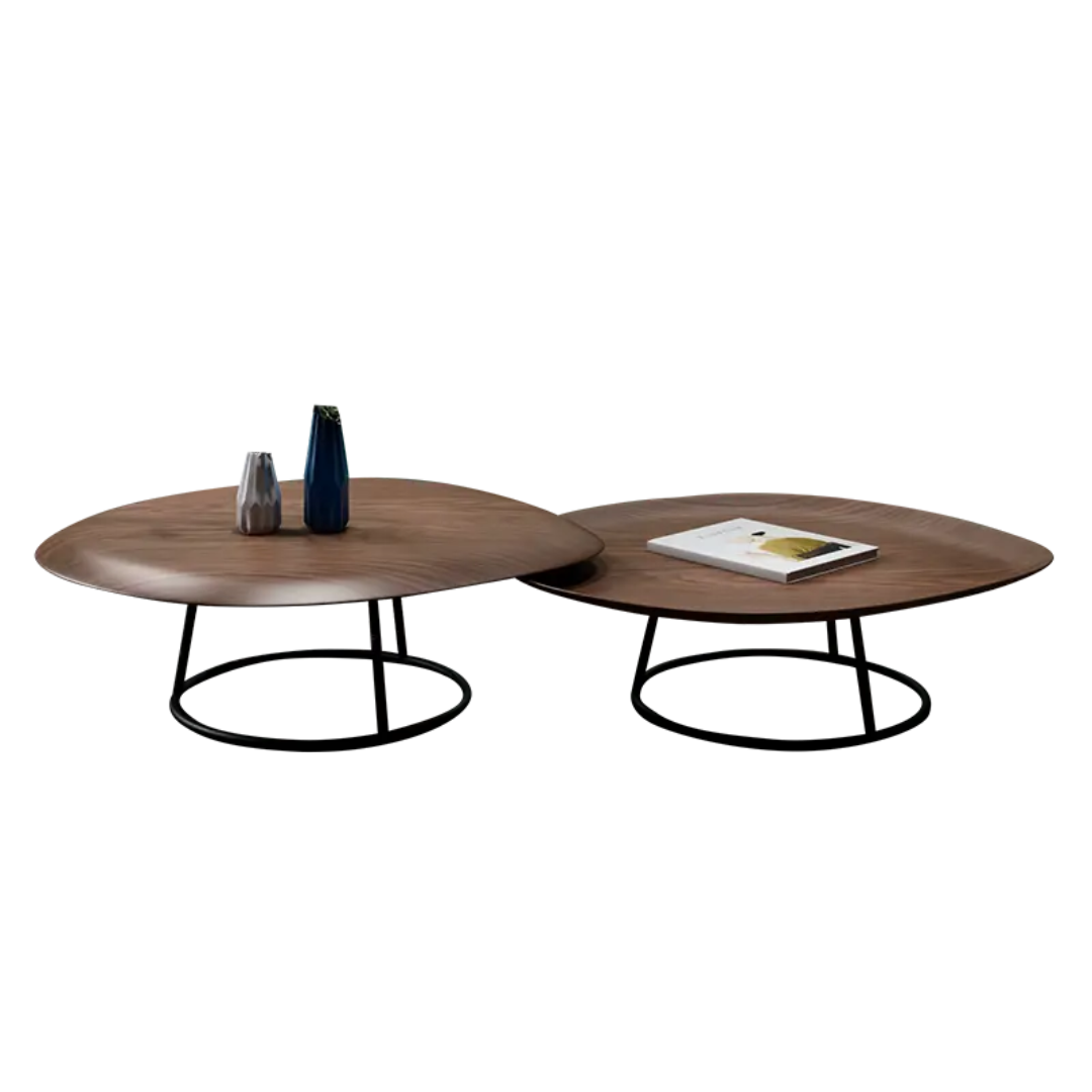 Luxury Wooden Coffee Table Combination – Modern Center Table Set for Living Room