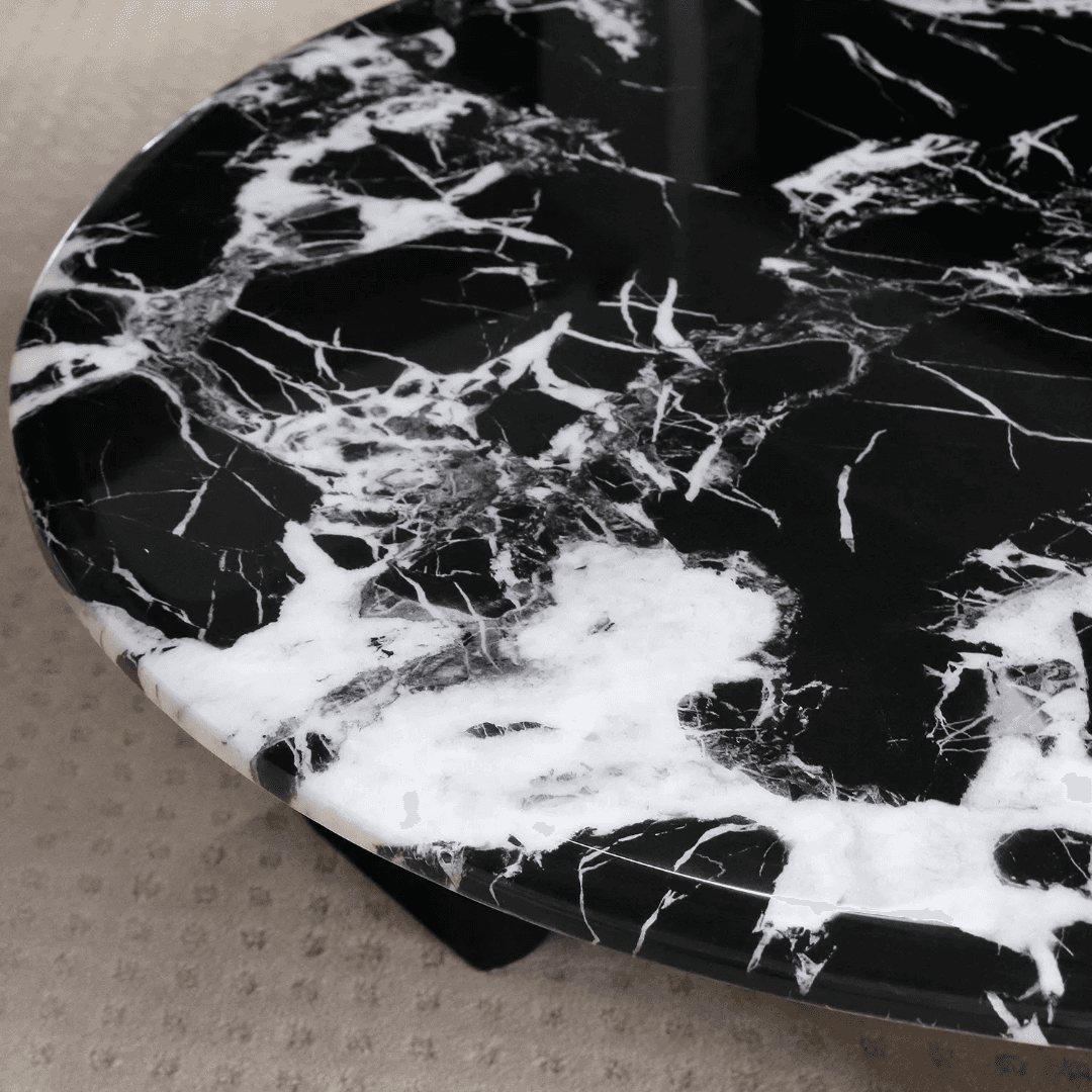 Luxury Solid Marble Accent Table – Orbicular Round Coffee & Accent Side Table