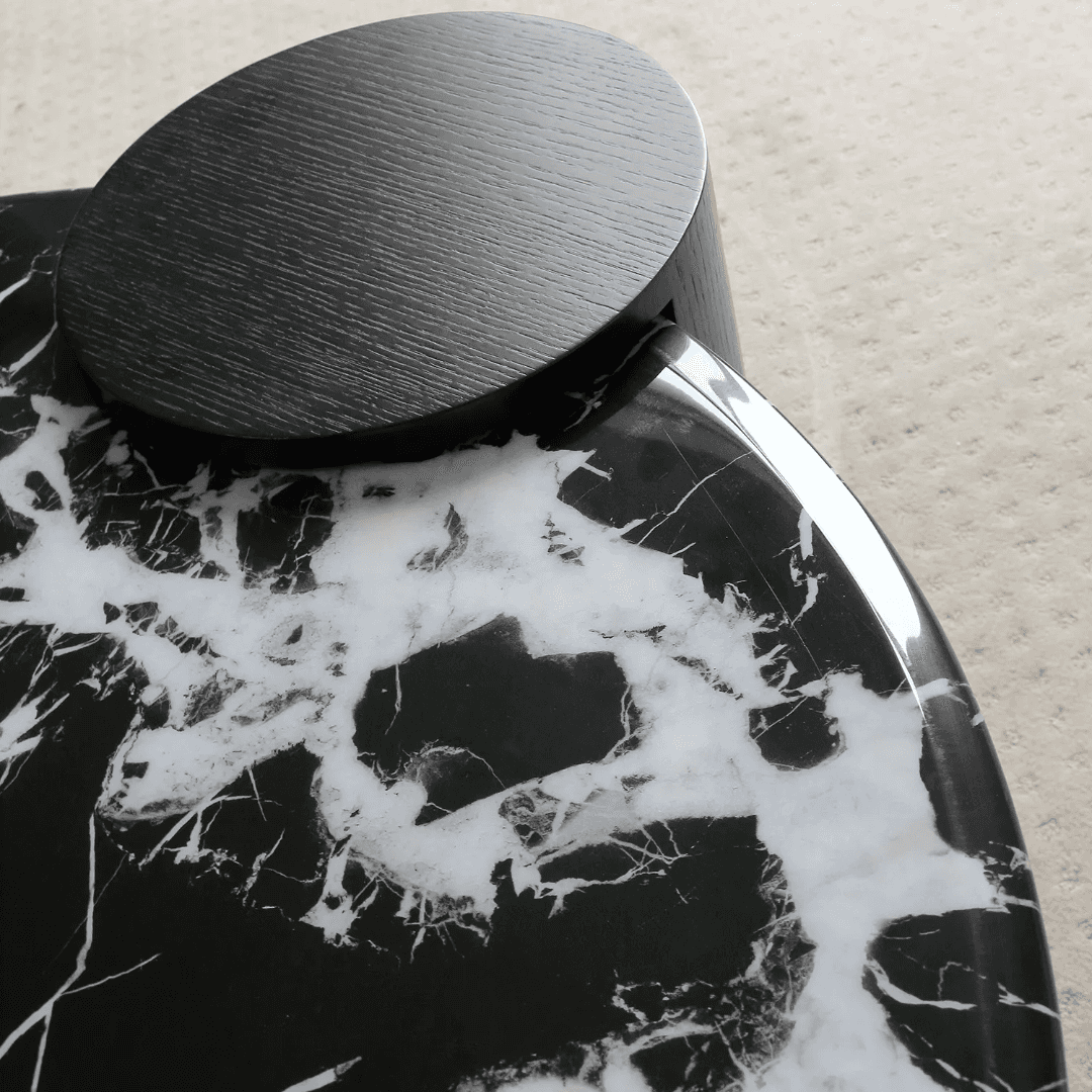 Luxury Solid Marble Accent Table – Orbicular Round Coffee & Accent Side Table