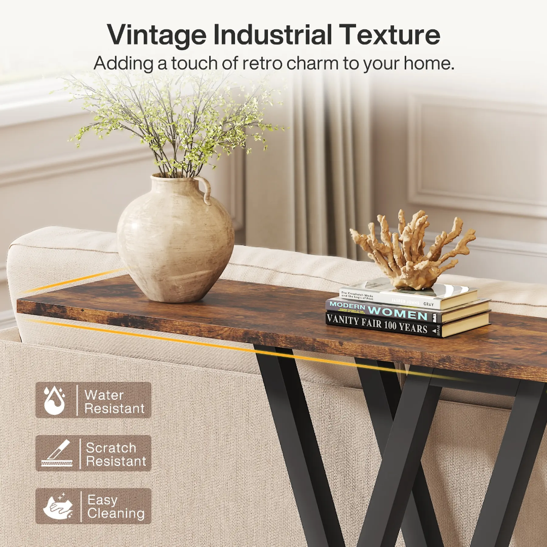 Modern 43″ Narrow Console Table – Entryway & Hallway Sofa Table