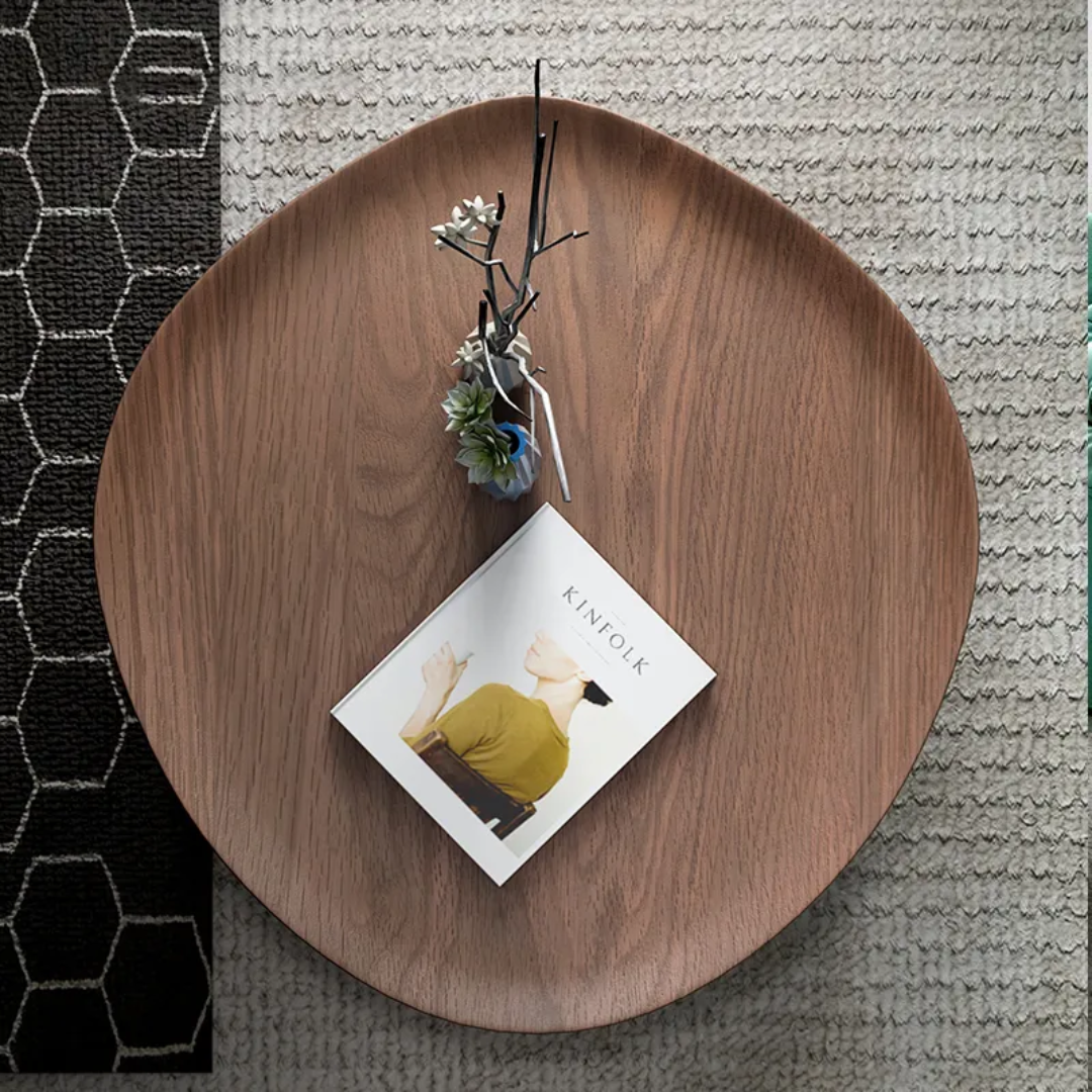 Luxury Wooden Coffee Table Combination – Modern Center Table Set for Living Room