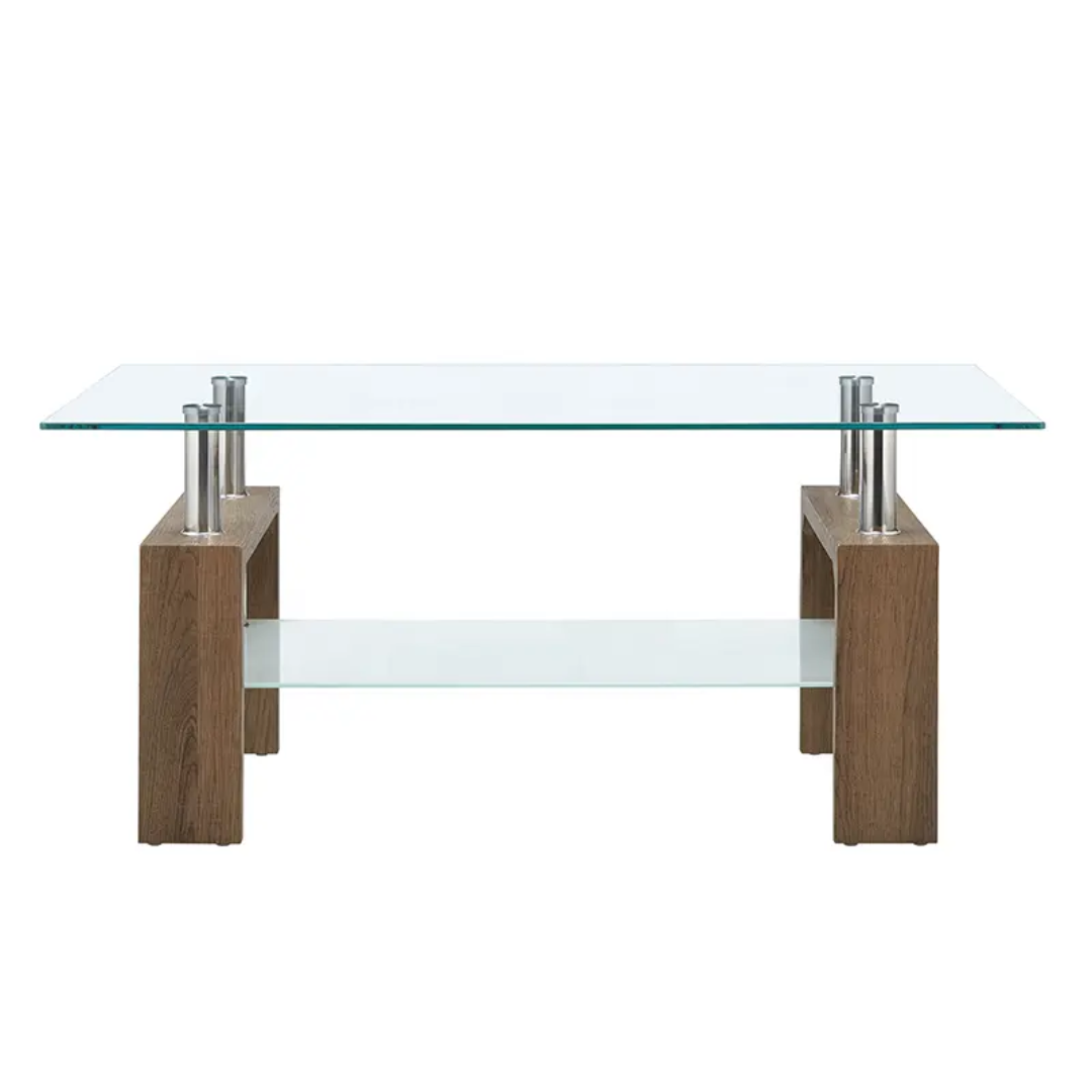 Luxury Two-Tiered Coffee Table – Modern Living Room Table with Storage