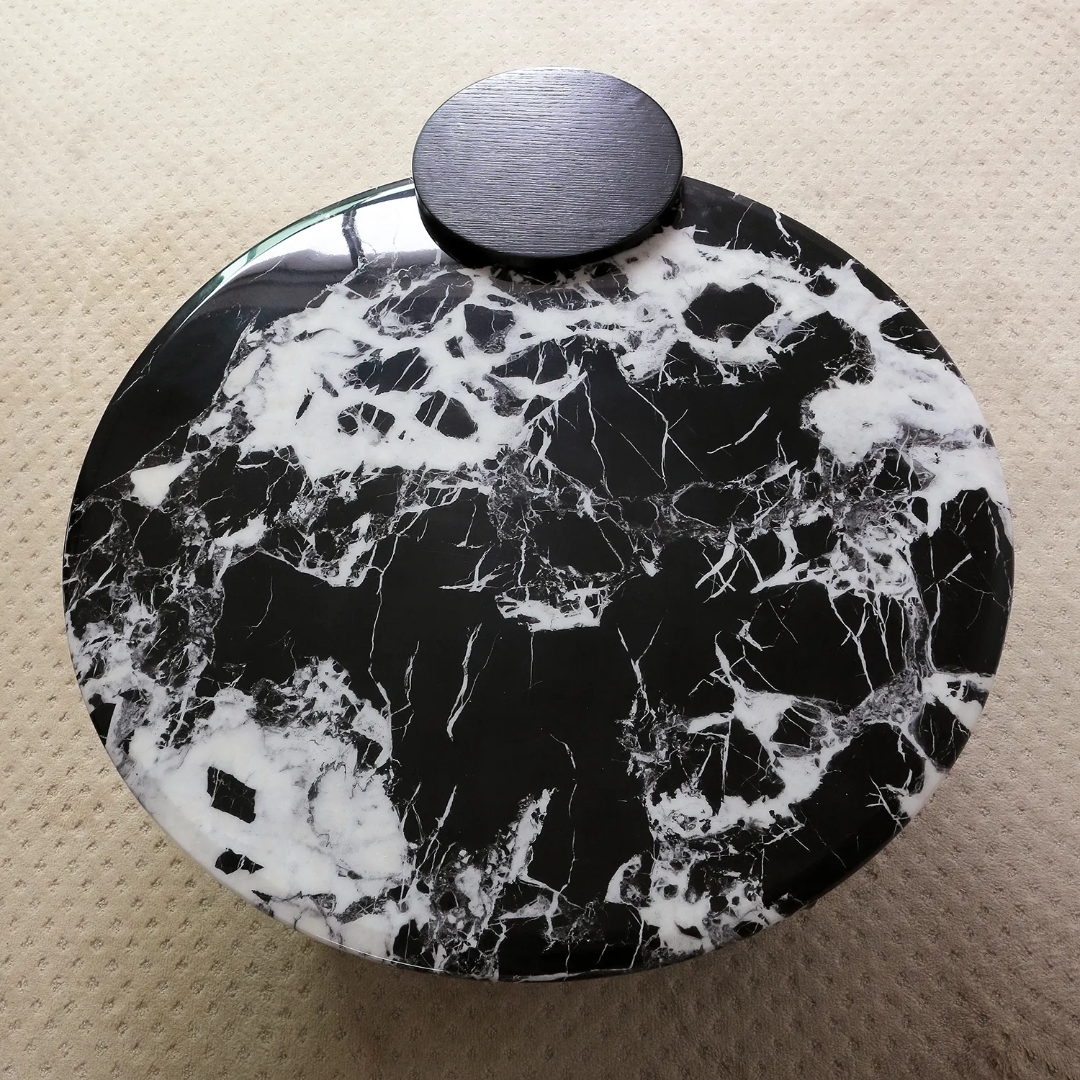 Luxury Solid Marble Accent Table – Orbicular Round Coffee & Accent Side Table