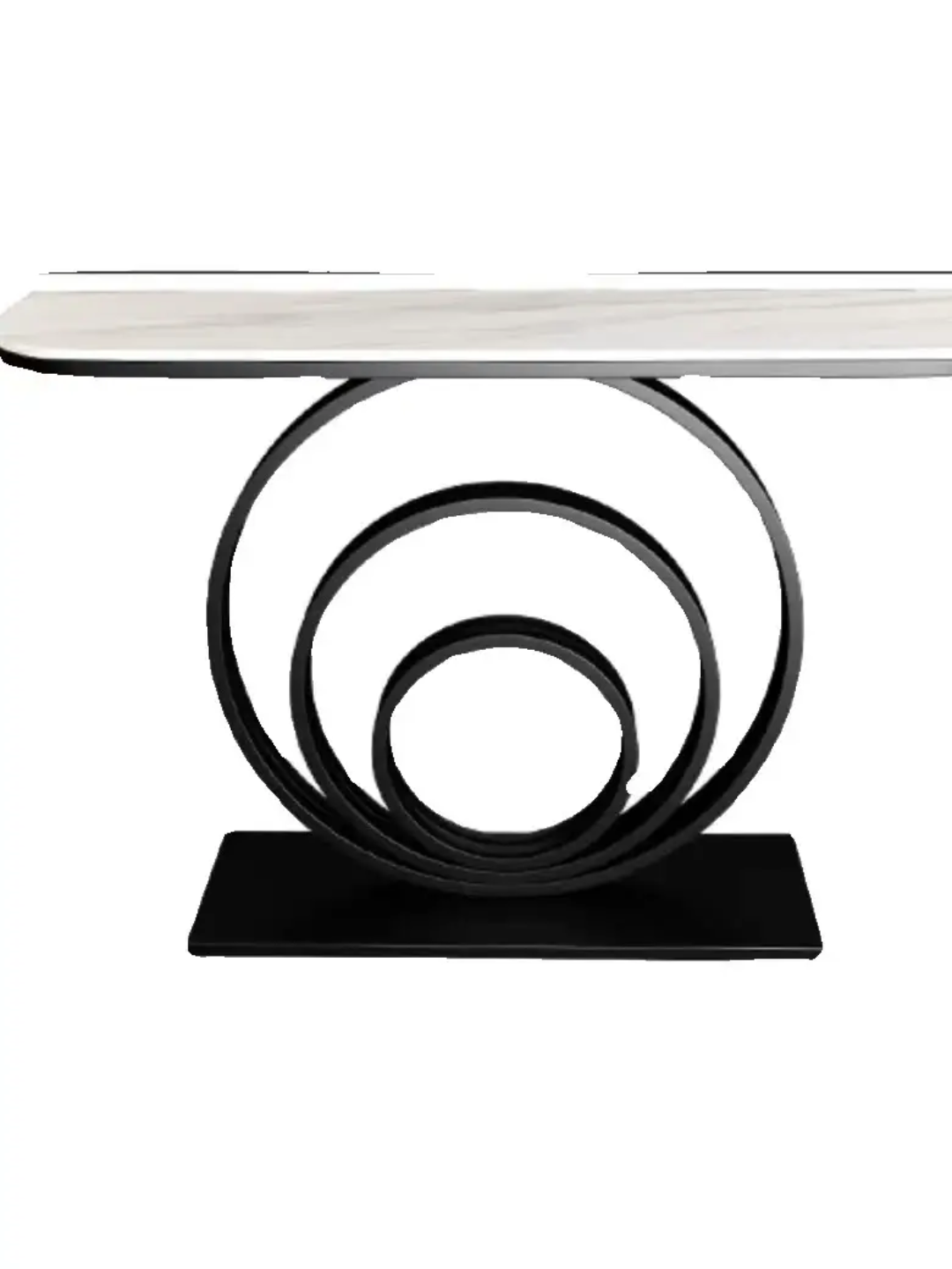 Modern Entryway Console Table – Geometric Metal Base & Premium Top