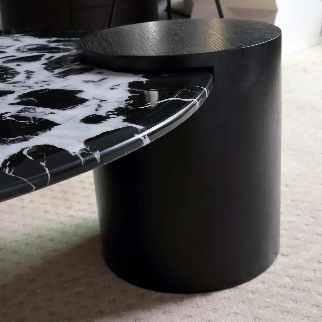 Luxury Solid Marble Accent Table – Orbicular Round Coffee & Accent Side Table