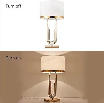 N I CREATIONS elegant table lamp desk with modern design, showcasing on and off lighting options