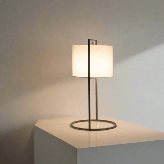 Modern N I CREATIONS Table Lamp with a sleek design and soft white shade for home decor