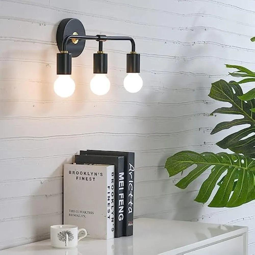 N I CREATIONS Wall Lamp with three bulbs for stylish home decoration