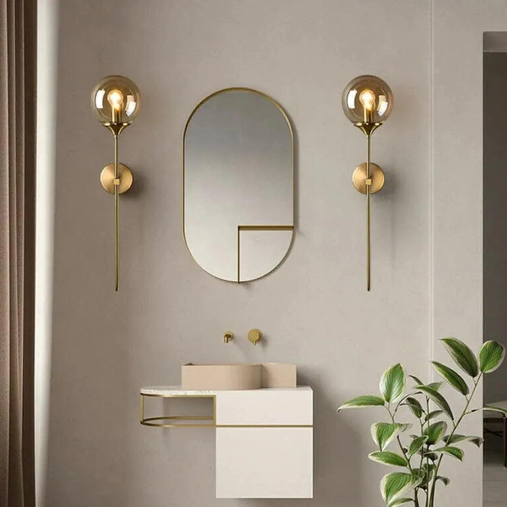 Elegant N I CREATIONS wall light with golden finish and stylish design for modern home decor